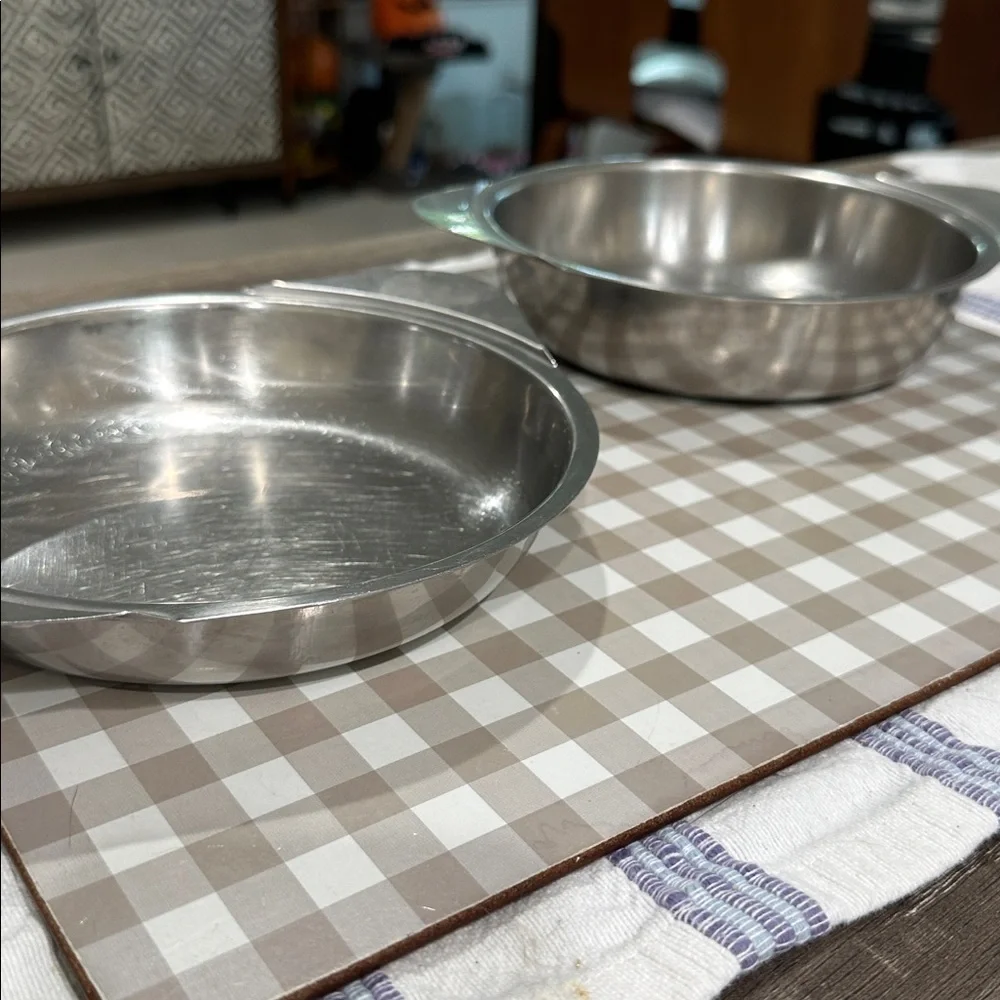 2 - Stainless Steel Pans used on stove